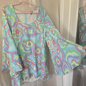 Smak Parlour 1960s Bell Sleeve Mini Dress